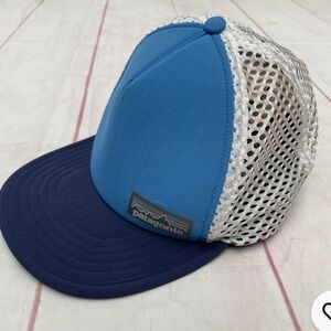 Patagonia Foam Trucker Hat Mesh Running Logo Cycling Cap Blue / Purple OS